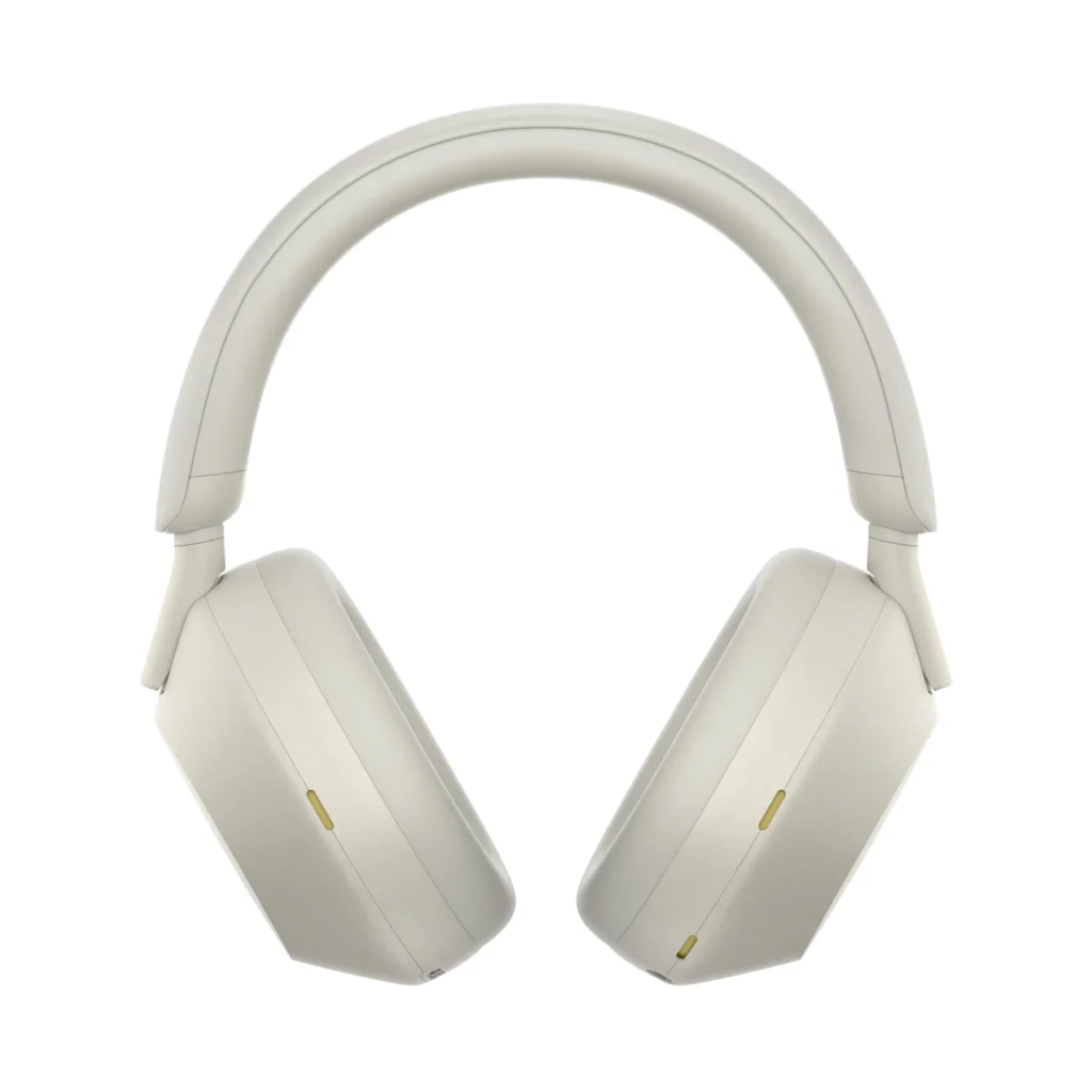 Image of Sony WH-1000XM5 headphones. A sleek over-ear wireless headphone offering industry-leading noise cancellation, 30-hour battery life, and high-quality audio performance. Ideal for music lovers and frequent travelers.