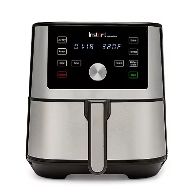 Instant Vortex Plus 6-in-1 Air Fryer: A versatile, modern air fryer with a digital touchscreen and multiple cooking functions, designed for convenient and efficient meal preparation.